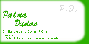 palma dudas business card