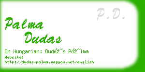 palma dudas business card